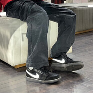 耐克（NIKE）Air Jordan 1 Low AJ1 男子低幫復古休閑運動板鞋籃球鞋 HV5968-001銀勾 3M反光 42.5