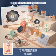 赟婭新生兒禮盒見(jiàn)面禮嬰幼兒用品玩具搖鈴套裝寶寶滿(mǎn)月0-1歲生日禮物 高檔牙膠搖鈴-10件套【多樣色彩送禮選它】 六一兒童節新年節日禮物