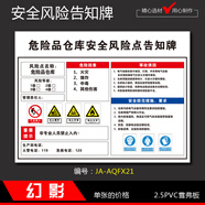 幻影安全風(fēng)險(xiǎn)點(diǎn)告知牌 危險(xiǎn)化學(xué)品配電房車間工廠警示標(biāo)識(shí)墻貼標(biāo)示貼 危險(xiǎn)品倉庫安全告知牌 40*52cm