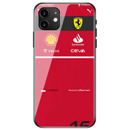 班美蘿2022歐美蘋(píng)果14/f1大獎賽車(chē)手比賽服手機殼華為玻璃小米13適用iphone12promax/mate50/p50/vivo/op 黑色邊法拉利16玻璃殼 其他手機型號