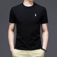 POLO SPORT保羅2025夏季純棉短袖T恤男寬松體恤衫刺繡小馬標(biāo)圓領(lǐng)半袖上衣 6600【黑色】 繡標(biāo) XL 140-160斤