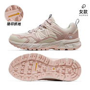 駱駝（CAMEL）風擎2025夏季戶外徒步鞋女男登山跑步防滑耐磨新款 F24B097605，奶白_粉，女_透網(wǎng)版 35