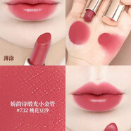 嬌韻詩（CLARINS）新品Clarins嬌韻詩輕盈潤澤緞光小金管唇膏口紅持久743 774 771 #732 桃花豆沙