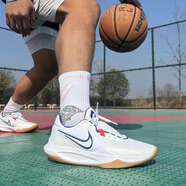 NIKE耐克男鞋PRECISION 6實戰(zhàn)籃球鞋秋春秋抗扭低幫緩震休閑運動鞋 HV1796-141 44