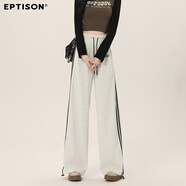 衣品天成撞色條紋運動(dòng)褲女2025秋季復古美式衛褲寬松百搭休閑褲子女