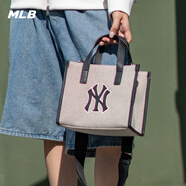 美職棒（MLB）官方 包包女包 情侶托特包休閑斜挎包單肩包輕奢 七夕節禮物 紐約洋基隊ORS06/黑色 F