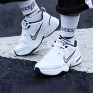 耐克（NIKE）男鞋 25秋季新款運動鞋透氣AIR網面鞋休閑鞋復古老爹鞋減震跑步鞋 【全掌AIR氣墊】102-白藍/曬圖退10 42 （內長265mm）
