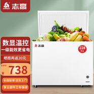 志高（CHIGO）330L家用冰柜中小型冷藏冷凍轉換冷柜 商用大容量保鮮單溫臥式冰箱 節能低噪 一級能效 【數顯溫控 一級能效】 228L