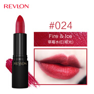 露華濃（Revlon）麗采口紅啞光霧面持久保濕滋潤(rùn)唇膏不易掉色化妝品女彩妝 黑管 024#草莓水紅（啞光）
