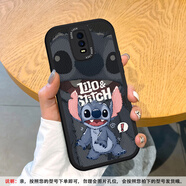 美齡美麗適用OPPOR17可愛史迪仔手機(jī)殼R17pro全包r15夢(mèng)境版軟硅膠r15x防摔r11s皮質(zhì)防摔保護(hù)套女新款男士個(gè) 黑色-黑底驚訝史迪仔M OPPO R17