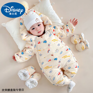 迪士尼寶寶品牌嬰兒羽絨服連體衣冬季外出抱衣男女寶寶冬裝新生幼兒加厚爬服 糖果兔服+送手腳套 90 建議80-90cm1歲半-2歲cm （