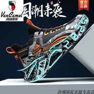 西域駱駝男鞋椰子黑色透氣跑鞋超輕減震跑步網(wǎng)鞋休閑春季刀鋒運(yùn)動(dòng)潮鞋 黑桔【國潮款】-駱駝官方品牌官 39