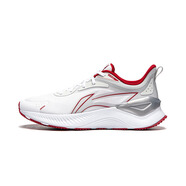 李寧（LI-NING）新款越影跑步鞋男鞋透氣網(wǎng)面減震耐磨跑鞋運動(dòng)鞋ARHU023 標準白/公牛紅 ARHU023-6 男款 43