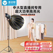 漾菲斯YS20A直播補(bǔ)光燈攝影l(fā)ed常亮打光燈拍攝柔光燈箱攝影棚拍照設(shè)備攝像道具短視頻主播美顏600W套裝