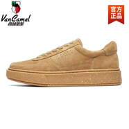 西域駱駝小麥色低幫板鞋男秋冬百搭休閑鞋厚底透氣防滑耐磨翻毛運動(dòng)慢跑鞋 此款建議按標準皮鞋尺碼下單即可 38
