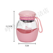 雄泰馬卡龍可愛玻璃杯過濾網(wǎng)便攜學(xué)生超萌泡茶迷你大肚紫粉藍(lán)色水杯 360ml粉色 0只