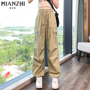 棉致2025新款直筒工裝褲子女春秋季新款寬松小個(gè)子高腰休閑褲女 卡其色【2129高品質(zhì)21.5】 L 105-115斤