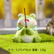森之物 THINGSWOO祈運(yùn)青蛙擺件辦公桌面裝飾工位上班情緒穩(wěn)定神器治愈系解壓小禮物 心誠則靈(含10根香)