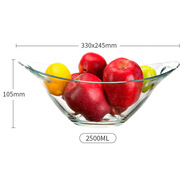 博格諾（Borgonovo）Borgonovo玻璃碗意大利進(jìn)口玻璃沙拉碗家用玻 實(shí)用25cm玻璃碗