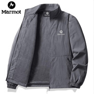 土撥鼠（Marmot）立領(lǐng)夾克男士沖鋒衣春秋季薄款防風(fēng)防水戶(hù)外登山休閑外套男 深灰色 XL