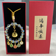 杭州靈隱直發(fā)2025新春款白三彩錢(qián)袋子女生單肩斜挎手提水桶包招財 五路財神 發(fā)財鎖款【已過(guò)香】