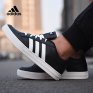 阿迪達(dá)斯 （adidas）新款男鞋板鞋夏季學(xué)生學(xué)院范運(yùn)動(dòng)鞋舒適輕便百搭時(shí)尚休閑 BC0131/一號(hào)黑舒適 44.5
