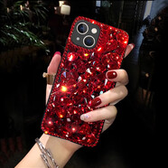 萊圳發(fā) 適用蘋(píng)果16promax手機殼新款防摔iPhone15pro透明超薄閃鉆紅色女款輕奢高檔14創(chuàng  )意個(gè)性高級感外殼  紅色 【滿(mǎn)鉆寶石】 蘋(píng)果14promax