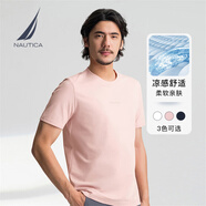 諾帝卡（NAUTICA）【單件直降】男裝25春夏新款索羅娜涼感汗布圓領(lǐng)T恤男TE5200 桃粉62P L