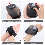 OQB德國手腕軟水壺戶外運動軟水袋便攜手腕水壺晨跑馬拉松跑步水 半透蜜橙色 1個 100ml 1L