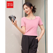 IEF/愛依服【小個(gè)子】短袖2024夏季新款韓版簡約純色百搭休閑T恤 粉 XS