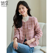 她享新年穿搭短外套女小香風(fēng)外套短款氣質(zhì)粗花呢上衣外搭女 T143U2032