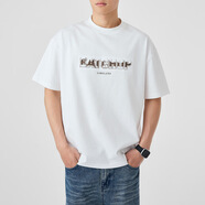 墨麥客（MMAICCO）時(shí)尚印花短袖t恤男2025夏新款210g圓領(lǐng)寬松男士體恤. 白色 M