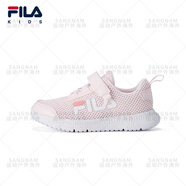 斐樂(lè )（FILA）斐樂(lè )童鞋兒童運動(dòng)鞋子夏季男女小童網(wǎng)面透氣跑步鞋小白鞋 樸霧嫩粉_斐樂(lè )白-PK 24碼 24碼_內長(cháng)15cm