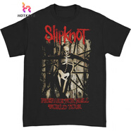 山森南獅美式街頭重金屬Slipknot活結樂(lè )隊搖滾朋克哥特寬松上衣短袖T恤衫 款2黑色 M 成人