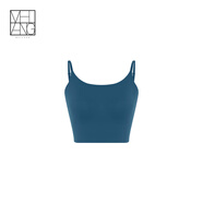 美洋（MEIYANG）大露背背心杜邦萊卡3D胸墊清涼透氣一體式吊帶內衣夏季新款背心女 藏青色（背心版） L