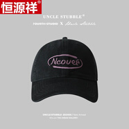 恒源祥鴨舌帽女加寬加深大頭圍寬檐顯臉小遮陽(yáng)帽子春秋韓版軟頂棒球帽男 黑色 寬松頭圍(56-62cm)可調節