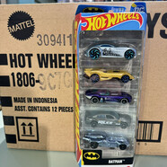 狐貍仙 HOTWHEELS五連包合集F1賽車夜燃系列合金汽車模型玩 9C7G/Batman