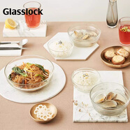 Glasslock碗進(jìn)口加厚大容量耐熱沙拉碗圓形微波爐湯碗蒸蛋泡面碗套裝 3件套