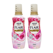 花王 （KAO） FLAIR衣物柔順劑 柔軟劑 抗皺  防靜電  日本進口 甜蜜花香2瓶