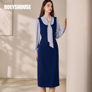 ROEYSHOUSE羅衣高級(jí)通勤修身無袖連衣裙女2025春季新款氣質(zhì)深藍(lán)色裙子11847 深藍(lán)色 （連衣裙） M