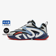 斐樂（FILA）【MIND8北方版】男中大童（33-42）跑步鞋男童鞋跑鞋 深灰藍(lán)/斐樂白 34