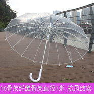 巷落雨可定做廣告?zhèn)阌陚阈∏逍峦该鱾闾璧競(jìng)汩L(zhǎng)柄公主傘手繪DIY禮品傘 16骨架白骨透明