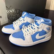 耐克（NIKE）【極速發(fā)貨】耐克 AIR JORDAN 1 GS AJ飛人女子AJ1復古潮流鞋 FZ3933-114 白北卡 38.5