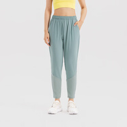 迪卡儂（DECATHLON）運(yùn)動(dòng)褲女速干校褲直筒修身顯瘦高彈薄款褲春秋季寬松健身跑步長(zhǎng)褲 青玉色【高腰/隱形系帶】 XS