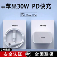 今勝適用蘋果充電器30W套裝PD快充手機充電頭數據線適用iPhone14ProMax13 15 16手機11充電頭x數據線 【蘋果6-14系列】30W充電器+2米線