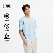 森馬（Semir）[涼感抗菌吸濕速干]遮熱短袖T恤男t25春夏新款印花109925100102