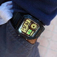 卡西歐（CASIO）100米防水世界時(shí)間:鋼帶運動(dòng)手表男AE-10WHD-1A:狂飆同款官方旗艦 AE-1200WH-1B:琥珀色表盤(pán)