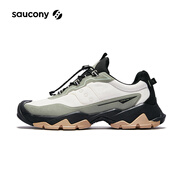 Saucony索康尼CANYON WLK防潑水越野跑鞋男女戶外休閑鞋防滑登山徒步鞋 米綠黑1 42