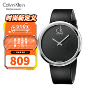 卡文克萊（Calvin Klein）CK手表男 格紋系列石英男表 經(jīng)典簡約情侶表 生日禮物 男款 K0V231C1皮帶黑盤