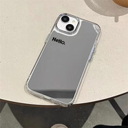 期尚新款適用蘋(píng)果16promax的手機(jī)殼鏡面iphone15帶鏡子14pro高級(jí)感14小眾i13韓系ins全包外殼補(bǔ)妝女款 電鍍鏡面殼【hello】 iphone 16pro max